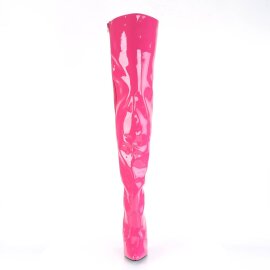 Pleaser SEDUCE-3010 Stivali Sopra Il Ginocchio Vernice Rosa