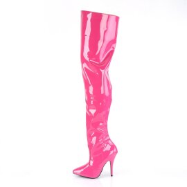 Pleaser SEDUCE-3010 Stivali Sopra Il Ginocchio Vernice Rosa