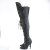 Pleaser SEDUCE-3082 Stivali Sopra Il Ginocchio Similpelle Nero