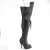 Pleaser SEDUCE-3082 Stivali Sopra Il Ginocchio Similpelle Nero