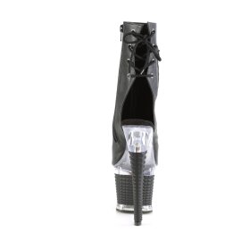 Pleaser SPECTATOR-1018 Stivaletti con Plateau Similpelle Nero