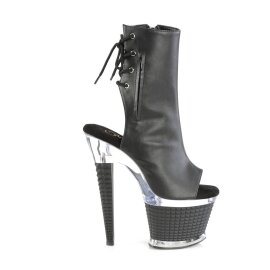 Pleaser SPECTATOR-1018 Stivaletti con Plateau Similpelle Nero