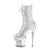 Pleaser SPECTATOR-1040G Stivaletti con Plateau Glitter Argento