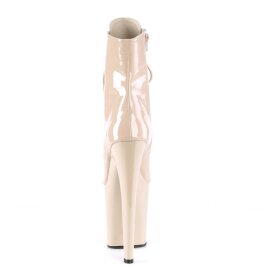 Pleaser XTREME-1021 Stivaletti con Plateau Vernice Beige