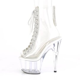 Pleaser ADORE-1016C-2 Stivaletti con Plateau Strass Trasparente EU-36 / US-6