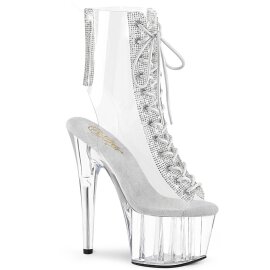 Pleaser ADORE-1016C-2 Stivaletti con Plateau Strass...