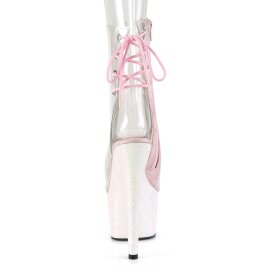 Pleaser ADORE-1018C Stivaletti con Plateau Glitter Trasparente Rosa EU-35 / US-5