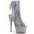 Pleaser ADORE-1018HCT Stivaletti con Plateau Ologramma Fumo Argento EU-39 / US-9