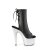 Pleaser ADORE-1018LG Stivaletti con Plateau Similpelle Glitter Nero Argento EU-38 / US-8