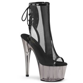 Pleaser ADORE-1018MSHT Stivaletti con Plateau Rete Fumo...