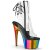 Pleaser ADORE-1018RC Stivaletti con Plateau Cromato Trasparente Multicolore EU-35 / US-5