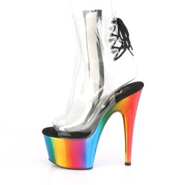 Pleaser ADORE-1018RC Stivaletti con Plateau Cromato Trasparente Multicolore EU-37 / US-7