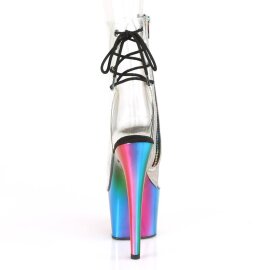 Pleaser ADORE-1018RC Stivaletti con Plateau Cromato Trasparente Multicolore EU-39 / US-9