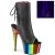 Pleaser ADORE-1018RC-02 Stivaletti con Plateau Similpelle Cromato Nero Multicolore EU-35 / US-5