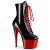 Pleaser ADORE-1020 Stivaletti con Plateau Vernice Cromato Nero Rosso EU-43 / US-13