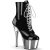 Pleaser ADORE-1020 Stivaletti con Plateau Vernice Cromato Nero Argento EU-35 / US-5