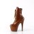 Pleaser ADORE-1020 Stivaletti con Plateau Vernice Caramello EU-38 / US-8