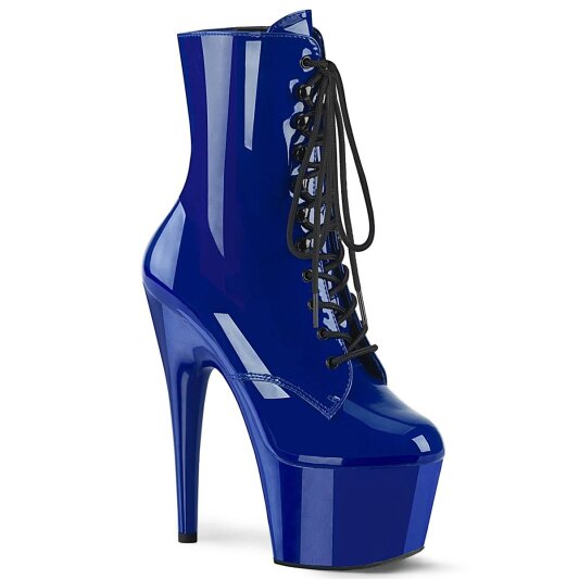 Pleaser ADORE-1020 Stivaletti con Plateau Vernice Blu EU-36 / US-6