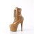 Pleaser ADORE-1020 Stivaletti con Plateau Vernice Toffee EU-44 / US-14