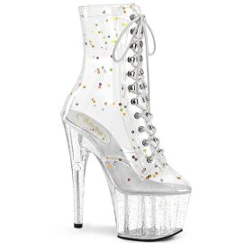Pleaser ADORE-1020C-2 Stivaletti con Plateau Trasparente...