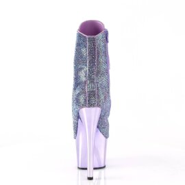 Pleaser ADORE-1020CHRS Stivaletti con Plateau Strass Cromato Viola EU-42 / US-12