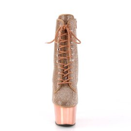 Pleaser ADORE-1020CHRS Stivaletti con Plateau Strass...