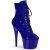 Pleaser ADORE-1020CHRS Stivaletti con Plateau Strass Cromato Blu EU-36 / US-6
