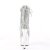 Pleaser ADORE-1020CHRS Stivaletti con Plateau Multi Strass Cromato Argento EU-41 / US-11