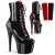 Pleaser ADORE-1020FH Stivaletti con Plateau Vernice Nero EU-38 / US-8