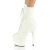 Pleaser ADORE-1020GD Stivaletti con Plateau Pelle Bianco EU-35 / US-5
