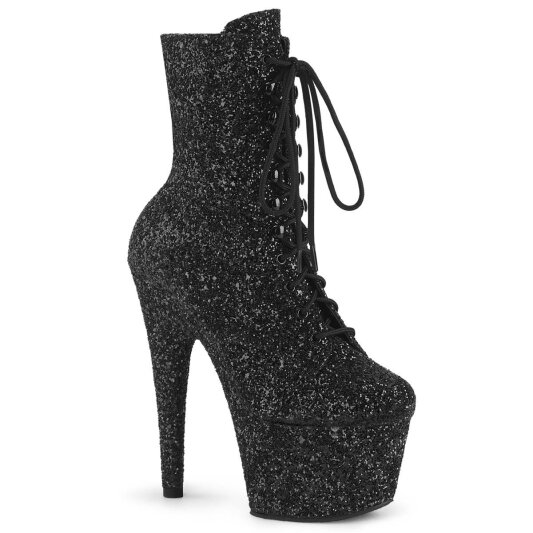 Pleaser ADORE-1020GWR Stivaletti con Plateau Glitter Nero EU-35 / US-5