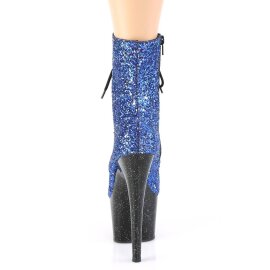 Pleaser ADORE-1020MG Stivaletti con Plateau Glitter Multicolore Blu EU-35 / US-5