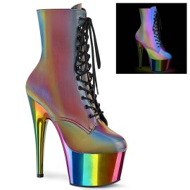 Pleaser ADORE-1020RC-REFL Stivaletti con Plateau Riflesso...