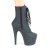Pleaser ADORE-1020REFL Stivaletti con Plateau Riflesso Nero EU-39 / US-9