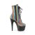 Pleaser ADORE-1020REFL-02 Stivaletti con Plateau Riflesso Multicolore EU-36 / US-6