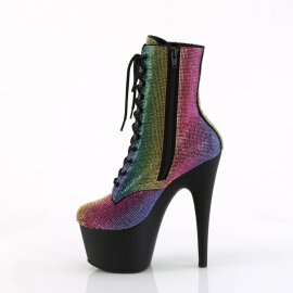 Pleaser ADORE-1020RS Stivaletti con Plateau Strass Multicolore EU-35 / US-5