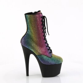 Pleaser ADORE-1020RS Stivaletti con Plateau Strass Multicolore EU-35 / US-5