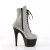 Pleaser ADORE-1020RS Stivaletti con Plateau Strass Argento EU-37 / US-7