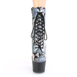 Pleaser ADORE-1020SP Stivaletti con Plateau Ologramma Pitonato Argento Multicolore EU-37 / US-7