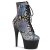 Pleaser ADORE-1020SP Stivaletti con Plateau Ologramma Pitonato Argento Multicolore EU-38 / US-8