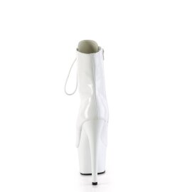 Pleaser ADORE-1021 Stivaletti con Plateau Vernice Bianco EU-35 / US-5