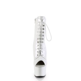 Pleaser ADORE-1021 Stivaletti con Plateau Vernice Bianco...