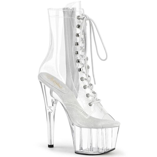 Pleaser ADORE-1021C Stivaletti con Plateau Trasparente EU-36 / US-6