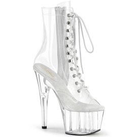 Pleaser ADORE-1021C Stivaletti con Plateau Trasparente...