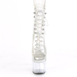 Pleaser ADORE-1021C Stivaletti con Plateau Trasparente...
