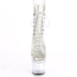 Pleaser ADORE-1021C-2 Stivaletti con Plateau Strass...
