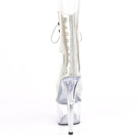 Pleaser ADORE-1021C-2 Stivaletti con Plateau Strass Trasparente EU-39 / US-9