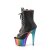 Pleaser ADORE-1021RC-02 Stivaletti con Plateau Similpelle Cromato Nero Multicolore EU-36 / US-6