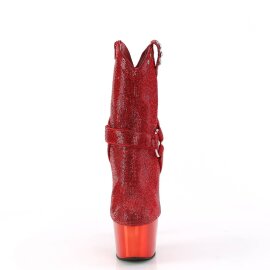 Pleaser ADORE-1029CHRS Stivaletti con Plateau Strass...