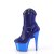 Pleaser ADORE-1029CHRS Stivaletti con Plateau Strass Cromato Blu EU-40 / US-10
